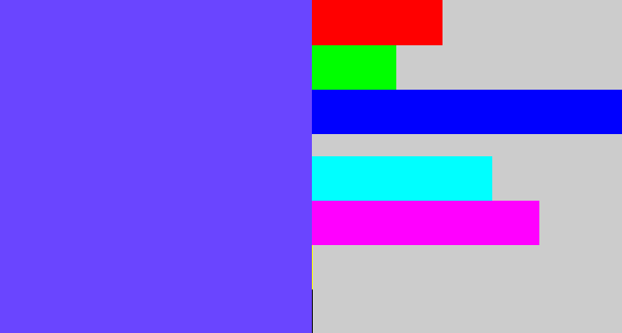 Hex color #6a45ff - purpleish blue