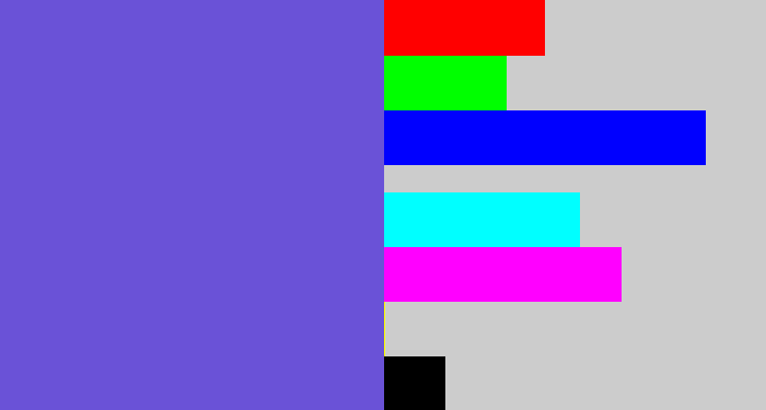 Hex color #6a52d7 - light indigo