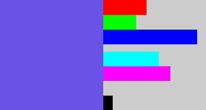 Hex color #6a52e7 - purpleish blue