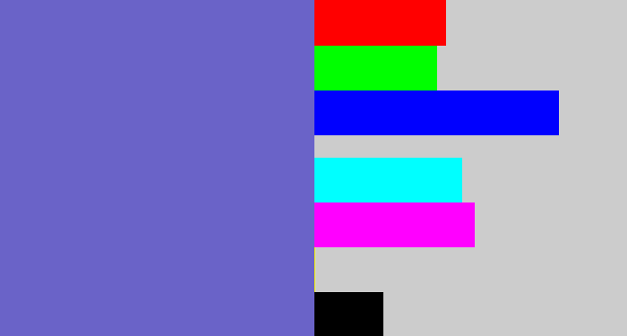 Hex color #6a63c8 - dark periwinkle