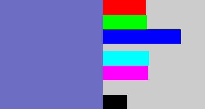 Hex color #6a6dc1 - dark periwinkle