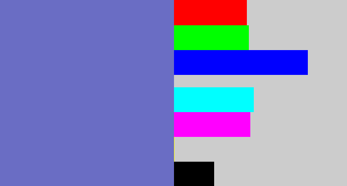 Hex color #6a6dc4 - dark periwinkle