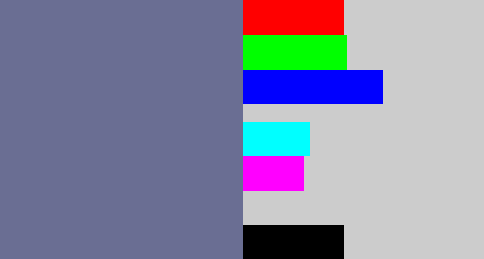 Hex color #6a6e93 - grey/blue