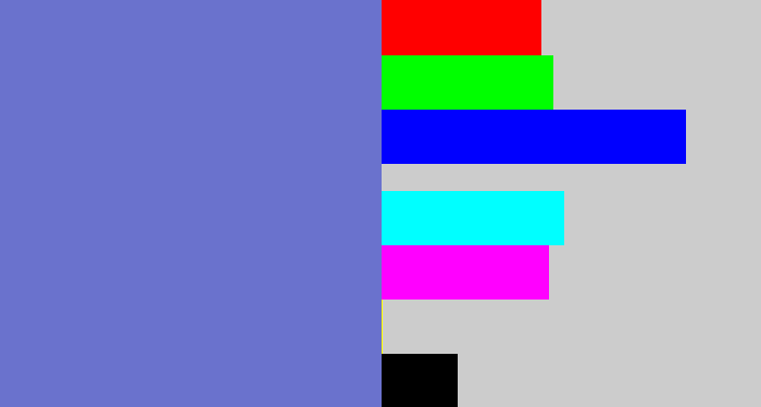 Hex color #6a72cd - dark periwinkle