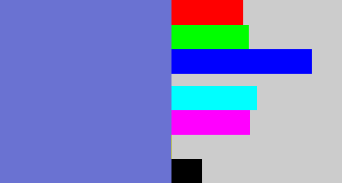 Hex color #6a72d2 - dark periwinkle