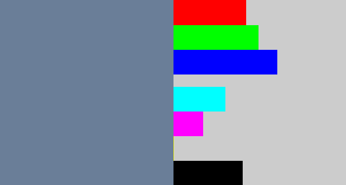 Hex color #6a7e98 - grey/blue