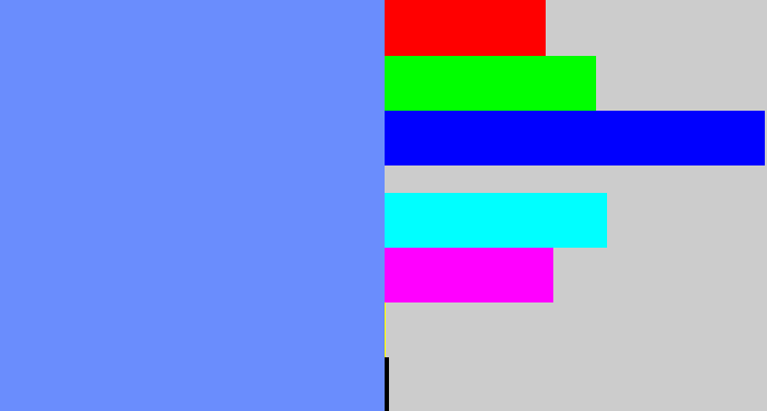 Hex color #6a8dfd - soft blue