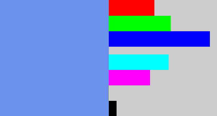 Hex color #6a92ed - soft blue