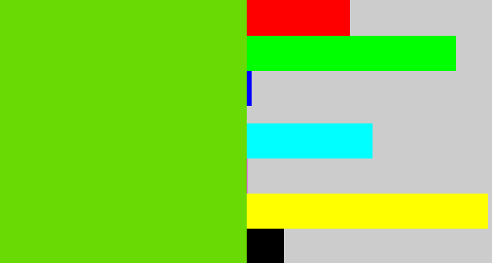 Hex color #6ada04 - green apple