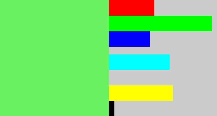 Hex color #6af162 - lighter green