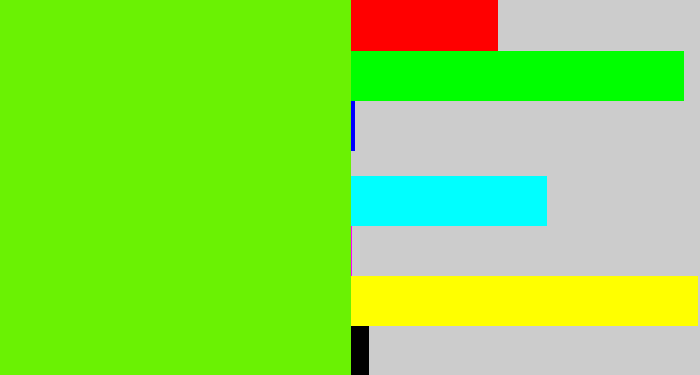 Hex color #6af203 - bright lime green