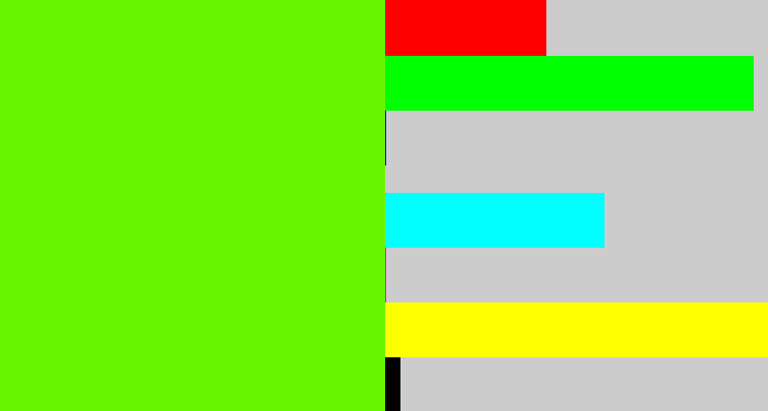 Hex color #6af600 - bright lime green