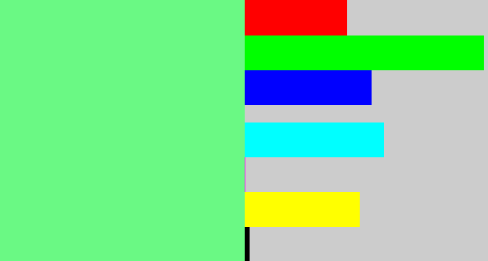 Hex color #6af984 - lightgreen