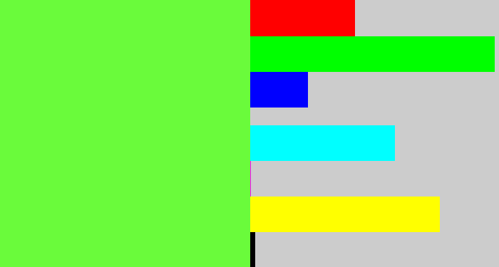Hex color #6afb3b - toxic green