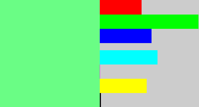 Hex color #6afd85 - lightgreen