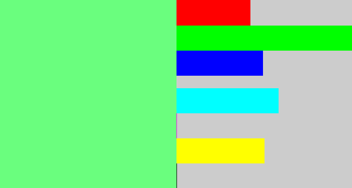 Hex color #6afe7e - lightgreen