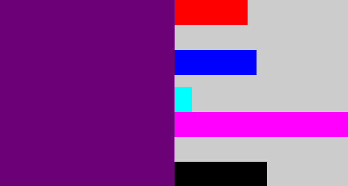 Hex color #6b0077 - darkish purple