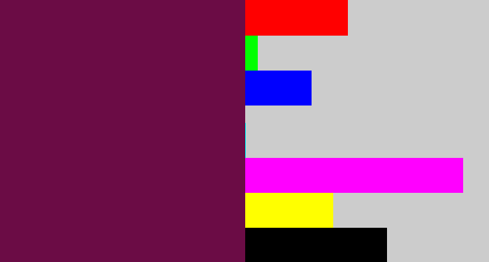 Hex color #6b0c45 - velvet