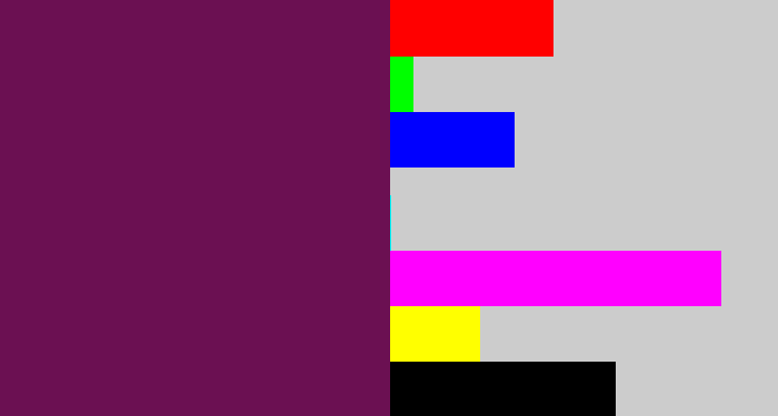 Hex color #6b1052 - velvet