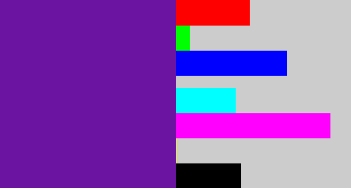 Hex color #6b14a1 - purple