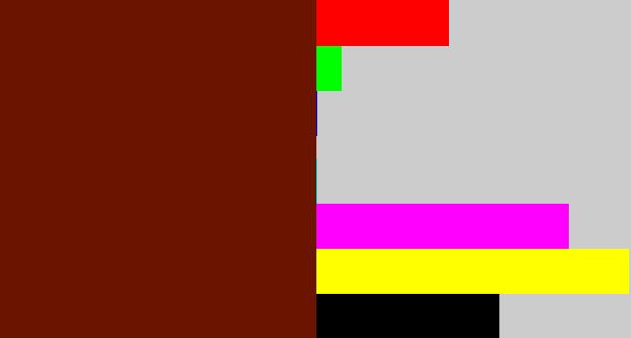 Hex color #6b1501 - reddy brown