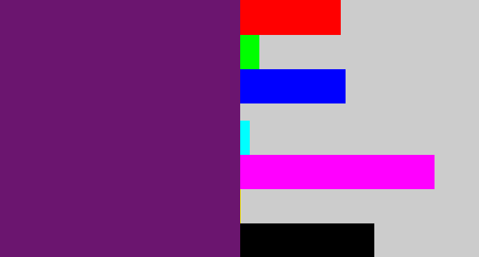 Hex color #6b156f - darkish purple