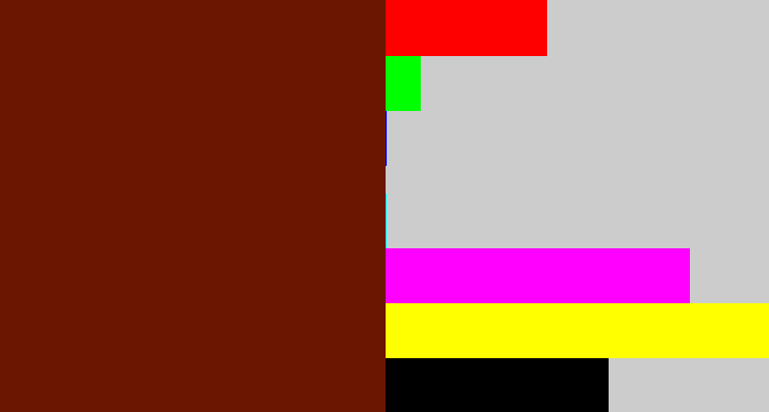Hex color #6b1600 - reddy brown