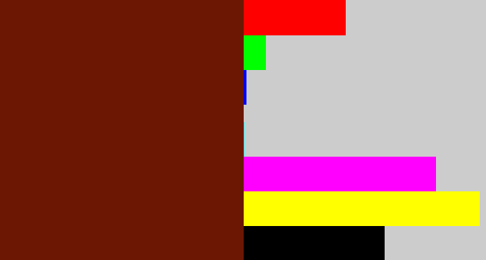 Hex color #6b1703 - reddy brown