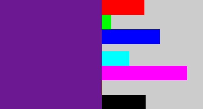 Hex color #6b1892 - purple