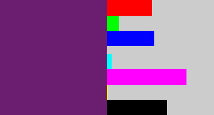 Hex color #6b1d70 - darkish purple