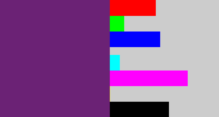 Hex color #6b2275 - darkish purple