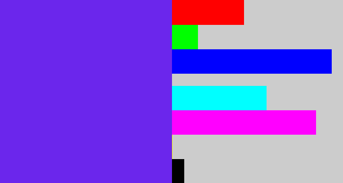Hex color #6b26ec - purple blue