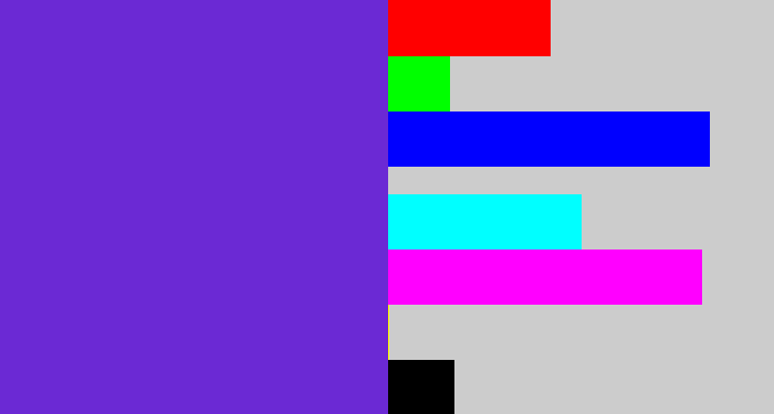 Hex color #6b29d4 - purple/blue
