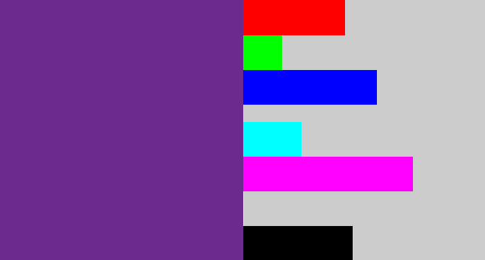 Hex color #6b2a8c - purple