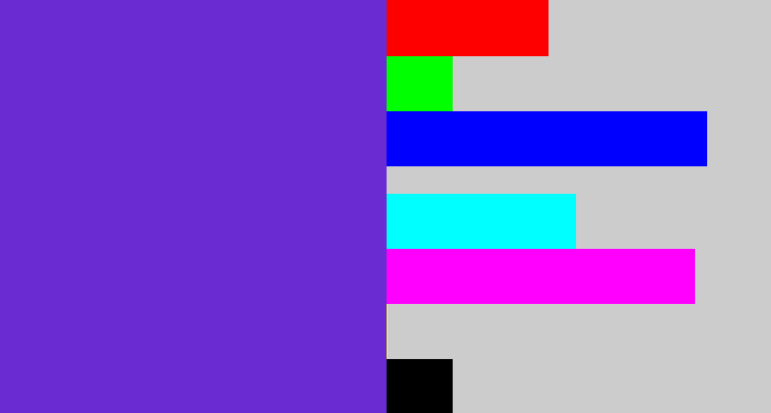 Hex color #6b2bd3 - purple/blue
