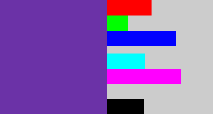 Hex color #6b32a7 - purple