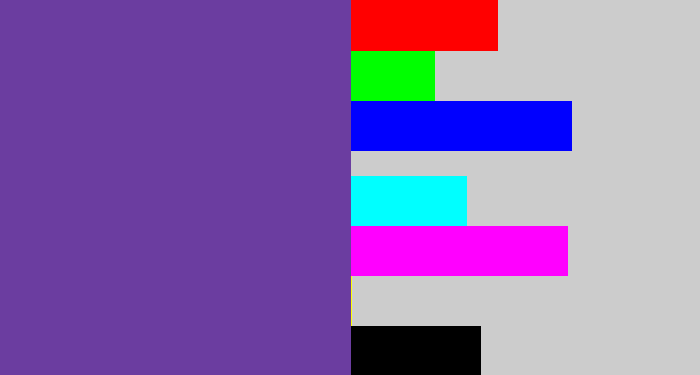 Hex color #6b3da0 - purple