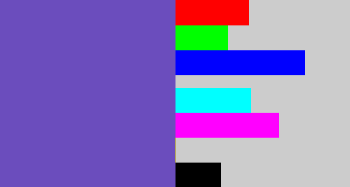 Hex color #6b4dbd - iris