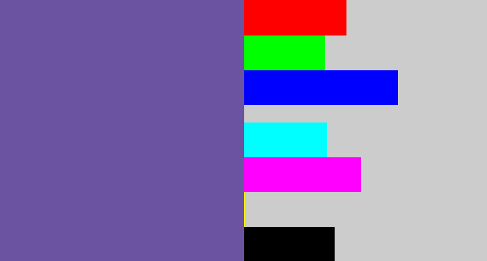 Hex color #6b53a1 - dark lavender