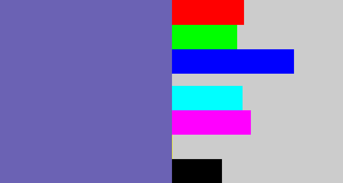 Hex color #6b62b4 - iris