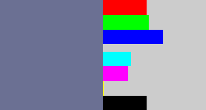 Hex color #6b7093 - grey/blue