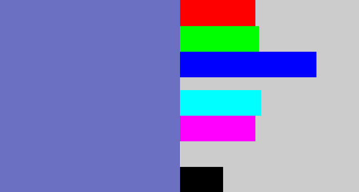 Hex color #6b70c2 - dark periwinkle