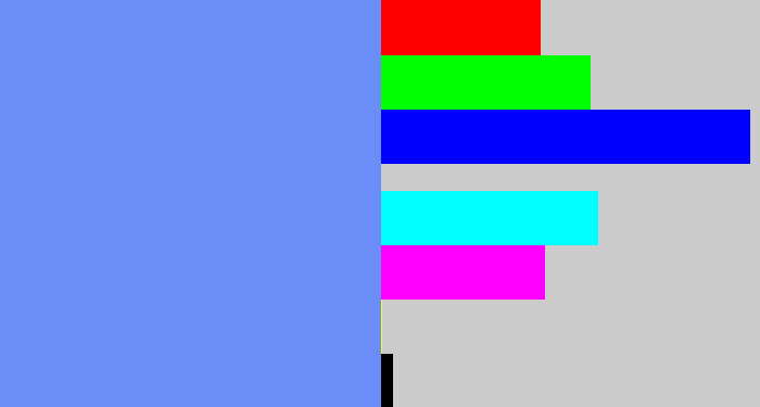 Hex color #6b8df8 - soft blue