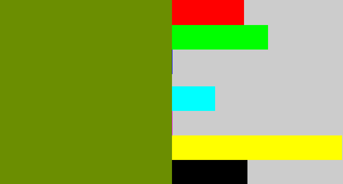 Hex color #6b8e01 - dark yellow green