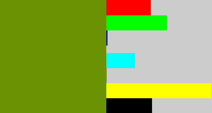 Hex color #6b9202 - dark yellow green