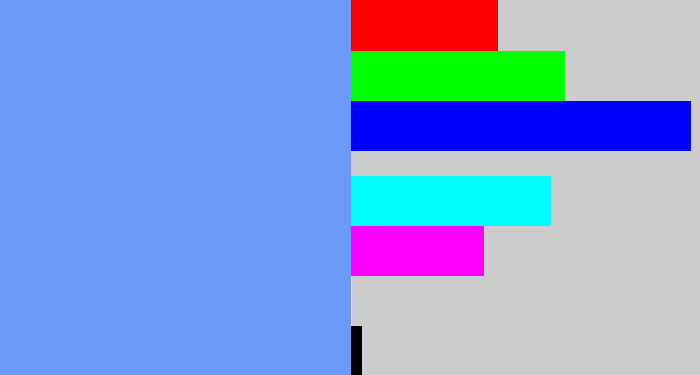Hex color #6b9bf8 - soft blue