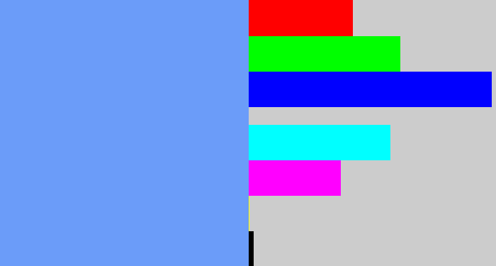 Hex color #6b9cf9 - soft blue
