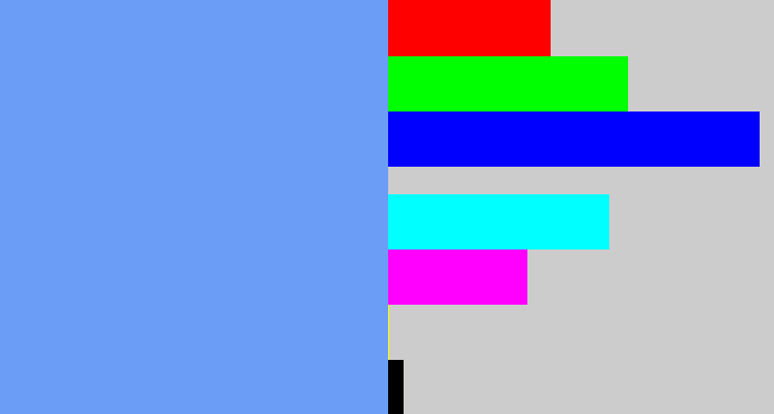 Hex color #6b9df6 - soft blue