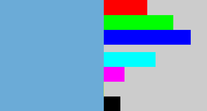 Hex color #6babd7 - greyblue