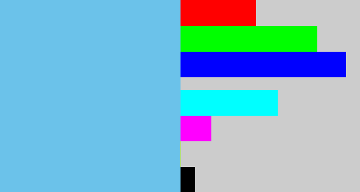 Hex color #6bc2ea - lightblue